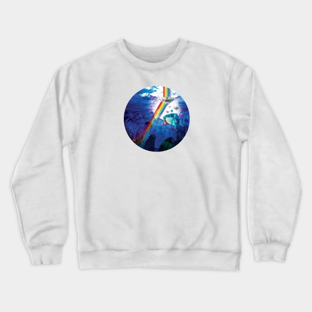 Rainbow Gemstones Underwater Diving World Art Crewneck Sweatshirt by ArtistheJourney